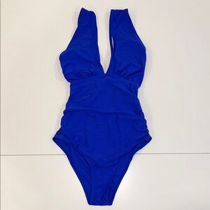 Elegant Blue Women's One-Piece Swimsuit